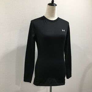 UNDER ARMOUR Fitted Black Cold Gear Long Sleeve Activewear Shirt Top